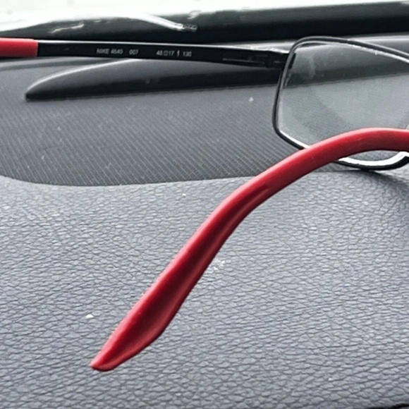 Nike with Flexon Bridge Eyeglasses Red Black - Picture 7 of 7